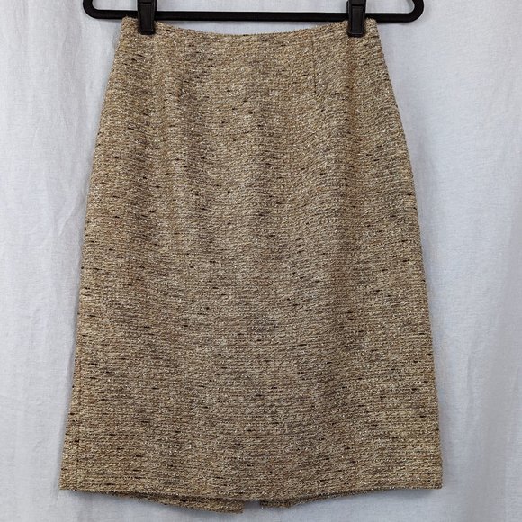 Teri Jon by Rickie Freeman Sand Midi Pencil Skirt Size 4